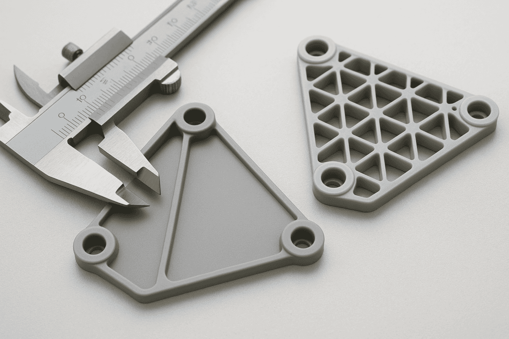 How to reduce part weight without losing strength in injection moulding
